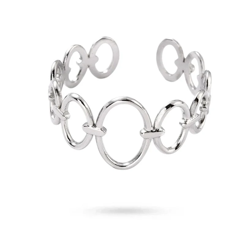Bague Argentée Cercles