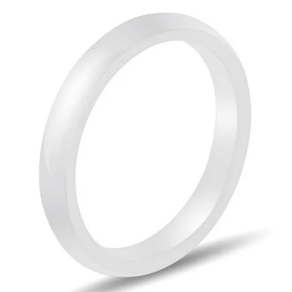 Bague anneau, céramique blanche