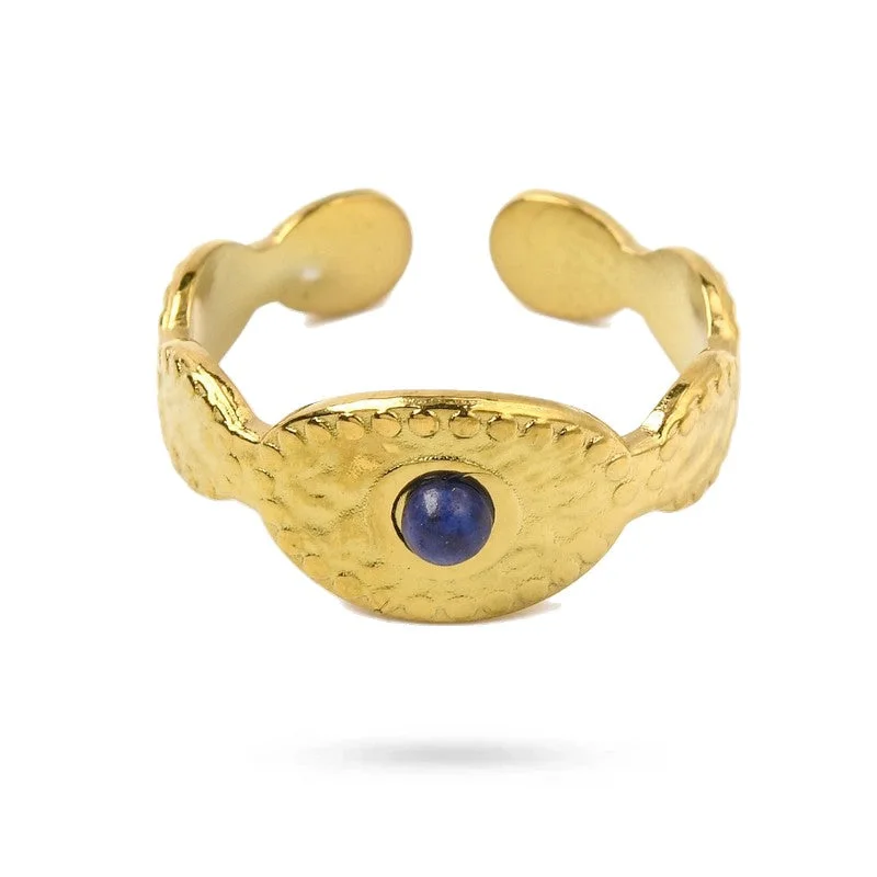 Bague Bagues ovale pierre naturelle lapis lazuli