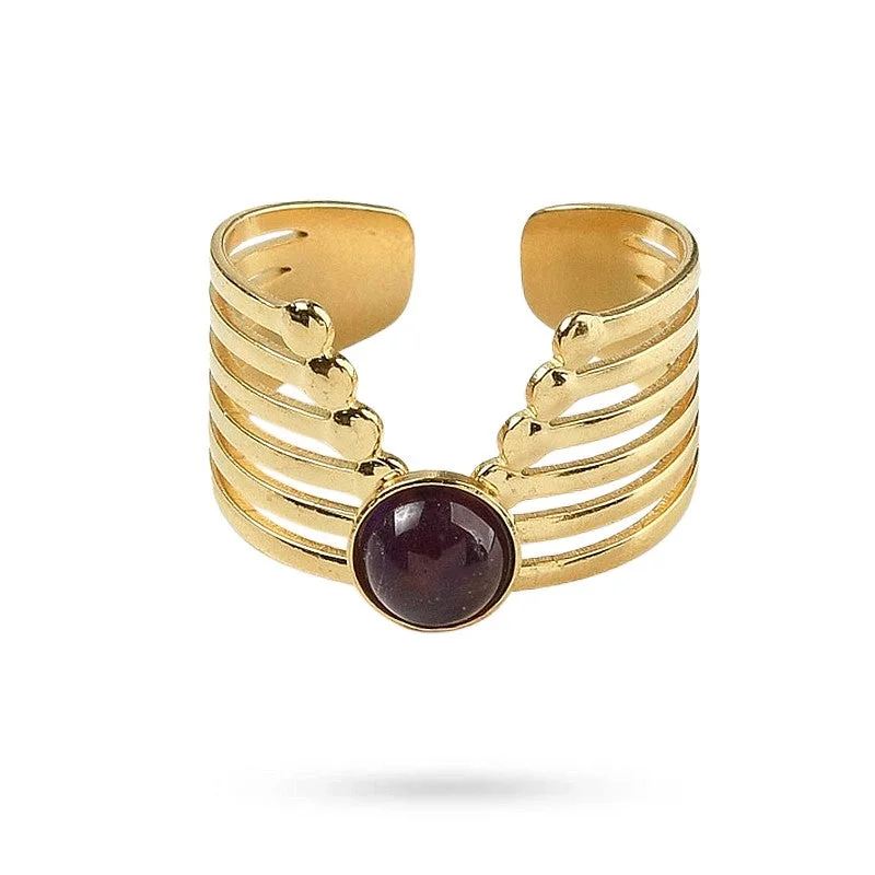 Bague Bagues pierre naturelle améthyste