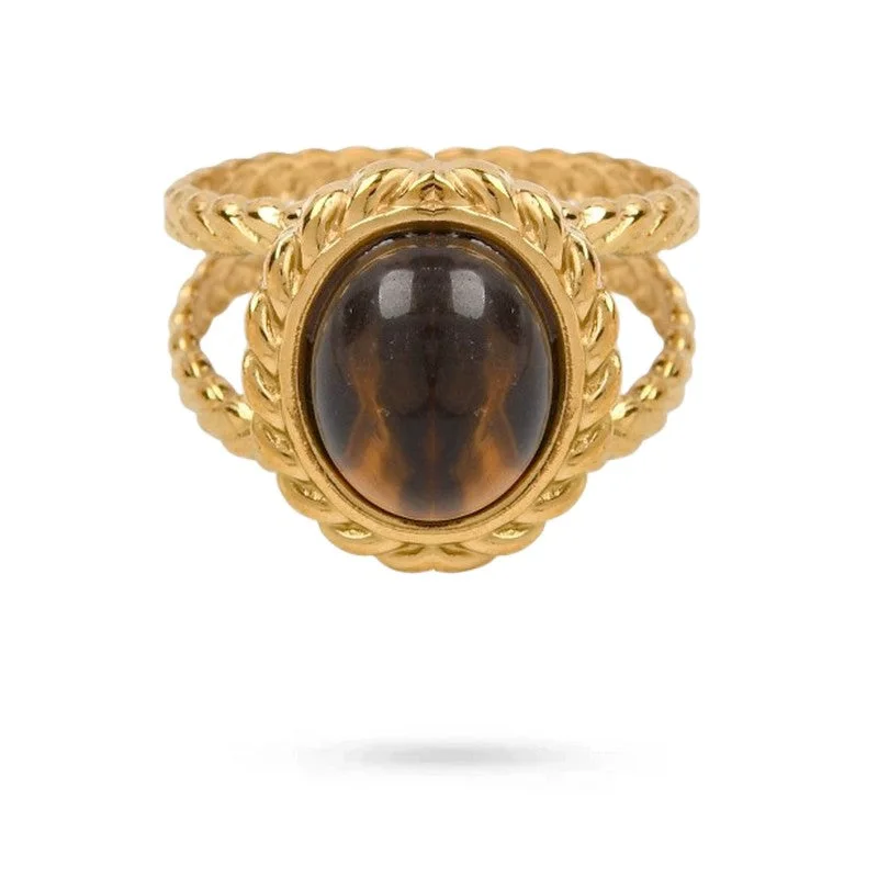 Bague Bagues pierre naturelle œil de tigre