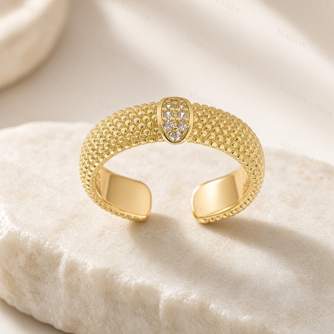 Bague Femme Réglable Alliance Zirconiums Sertis