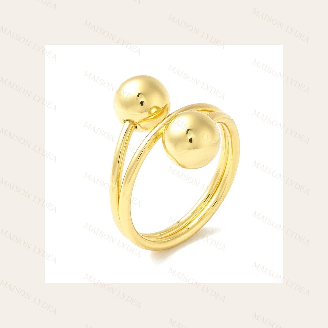Bague Femme Réglable Boules
