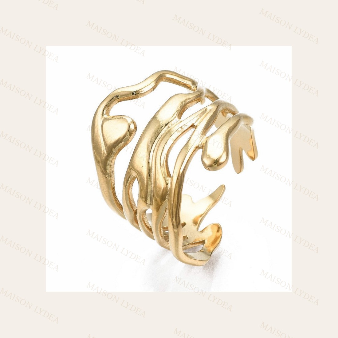 Bague Femme Réglable Large