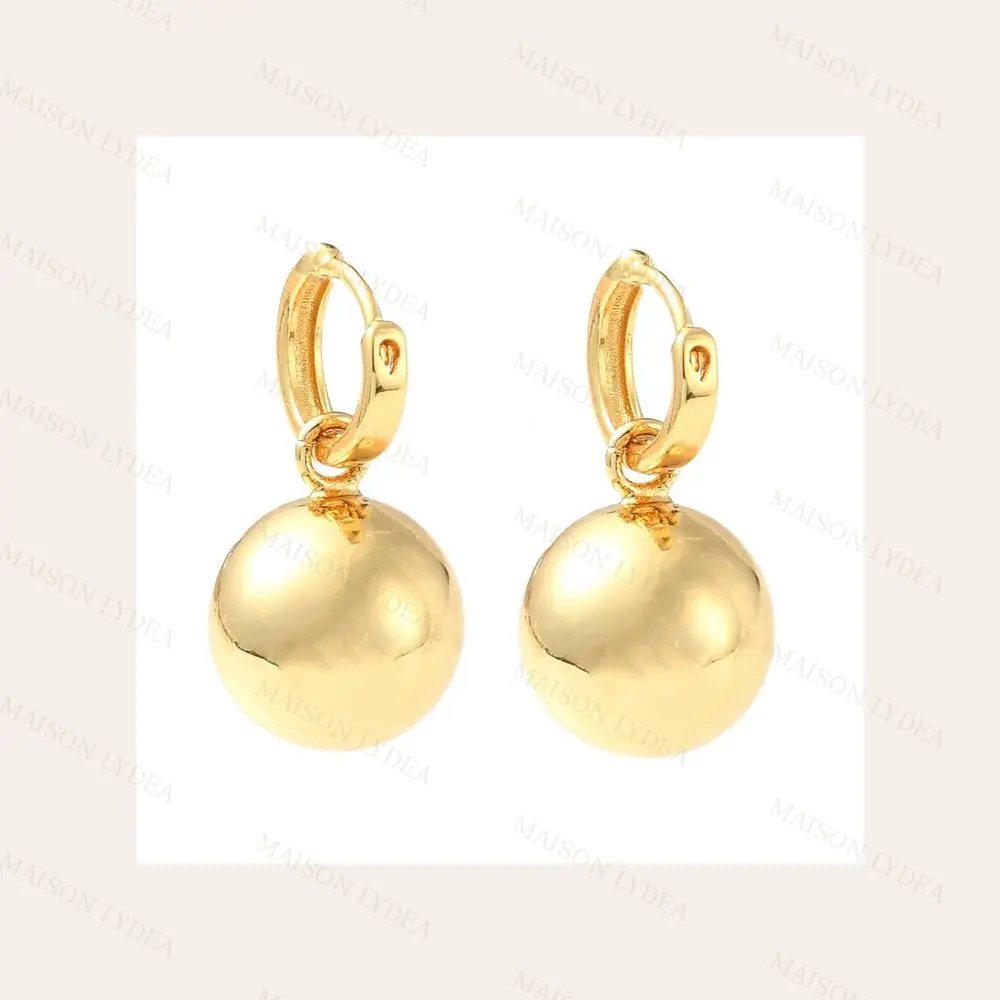 Boucles D'oreilles Boule Tombante