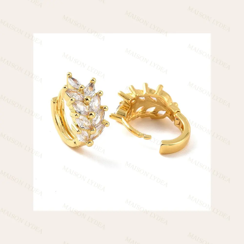 Boucles D'oreilles Diamants CZ Épis
