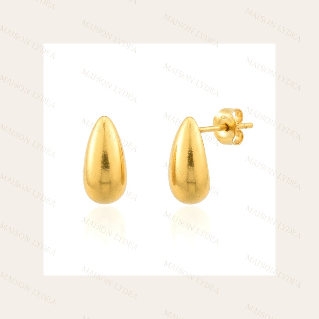 Boucles D'oreilles Femme en Doré en Forme