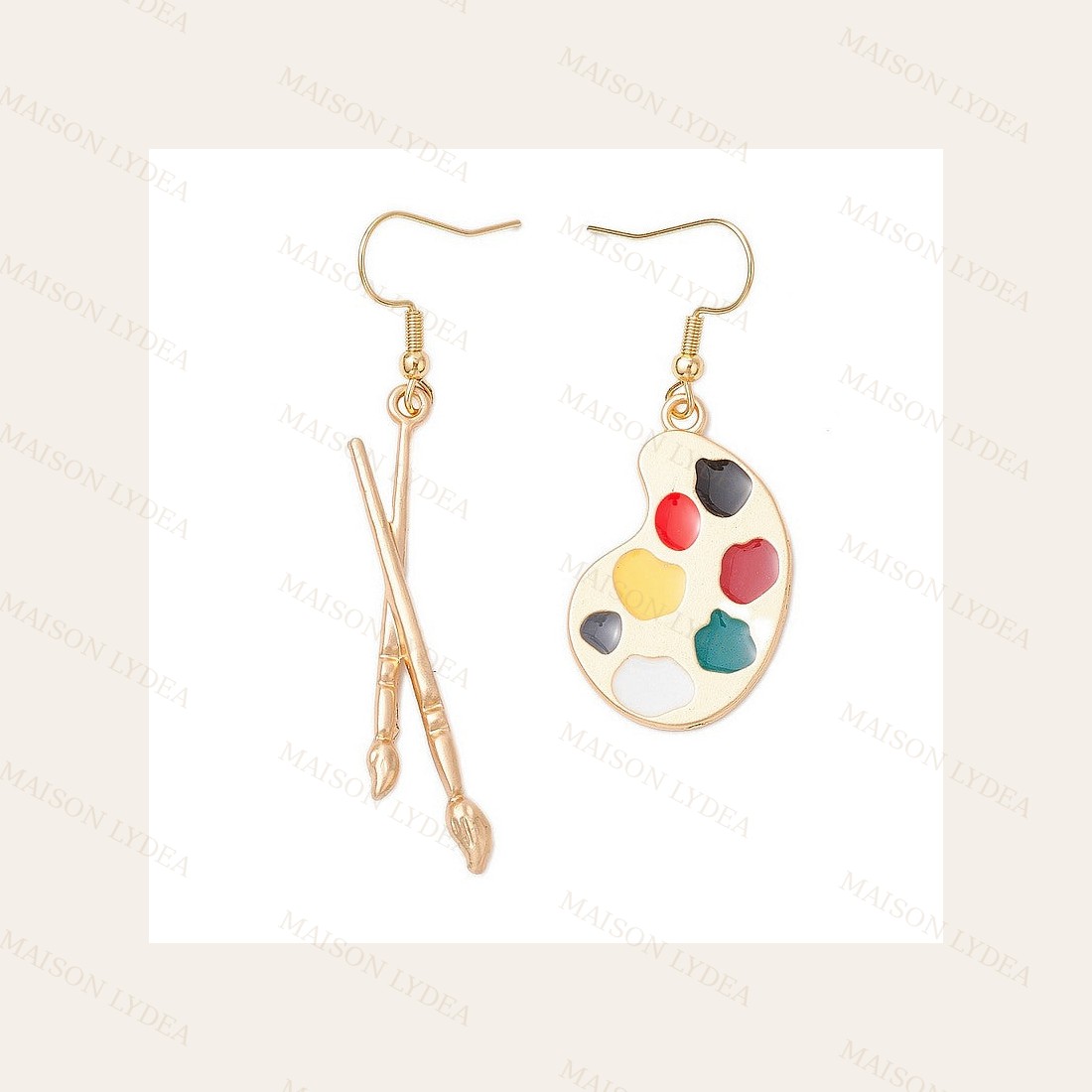 Boucles D'oreilles Femme en Doré Peintre
