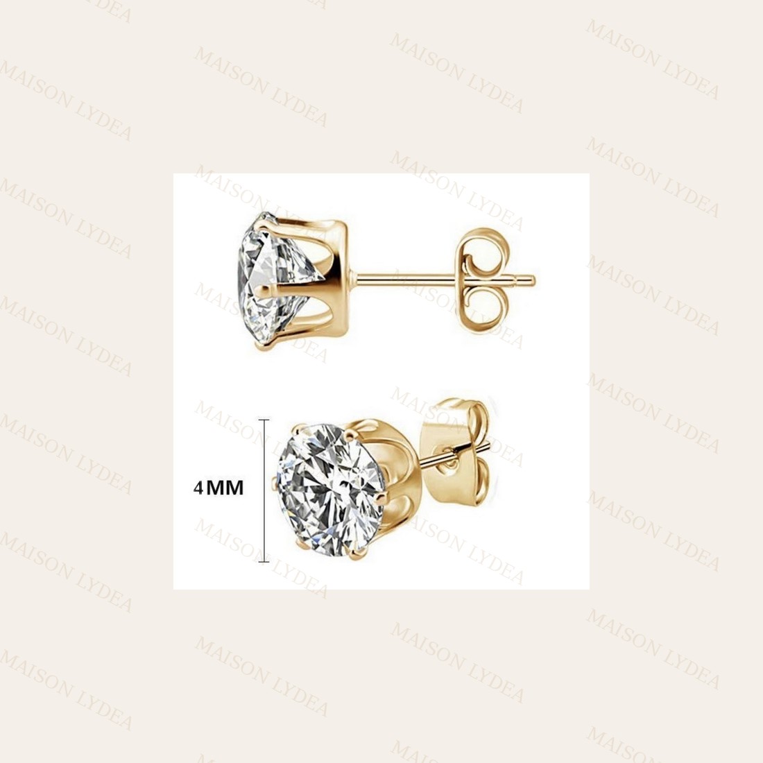 Boucles D'oreilles Mixte Solitaire CZ