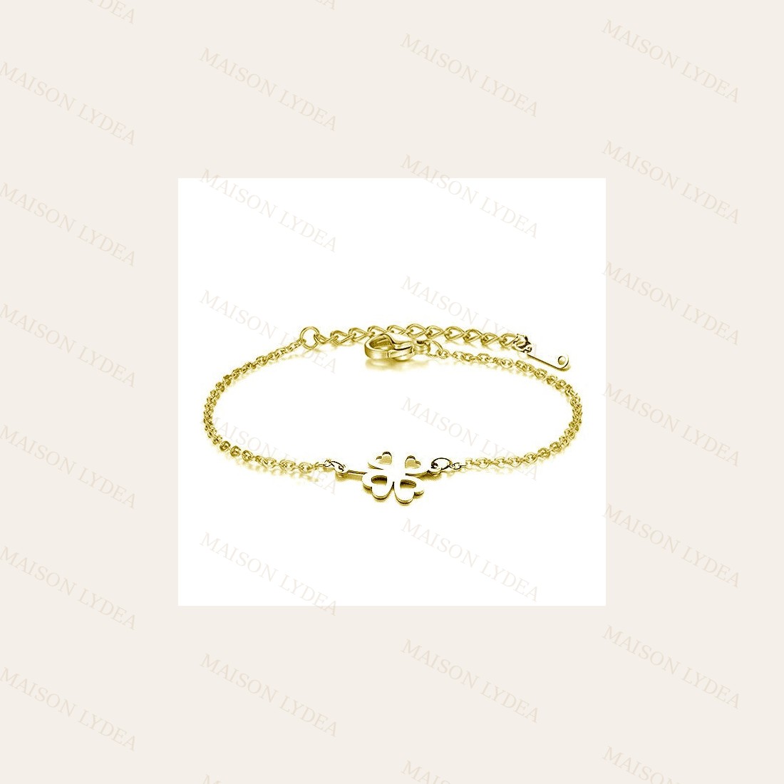 Bracelet Trèfle or