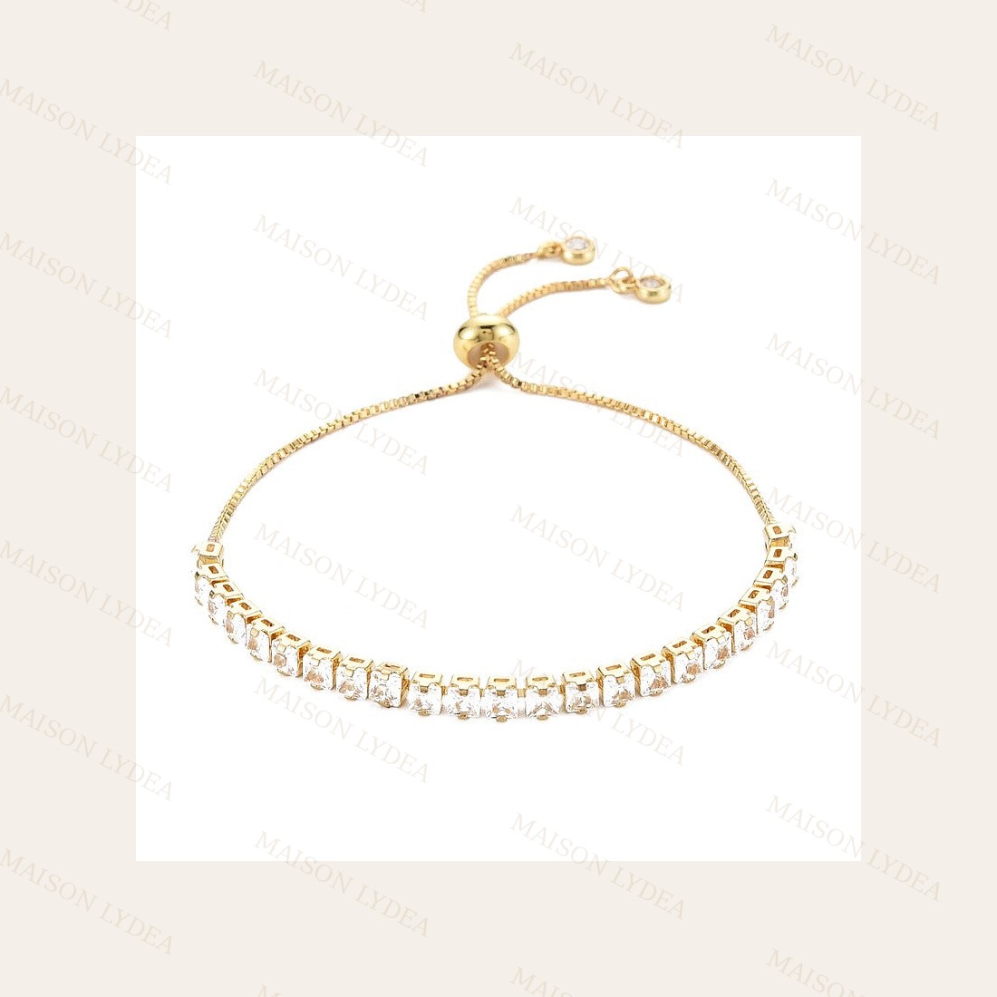 Bracelet Coulissant Lignée de Strass