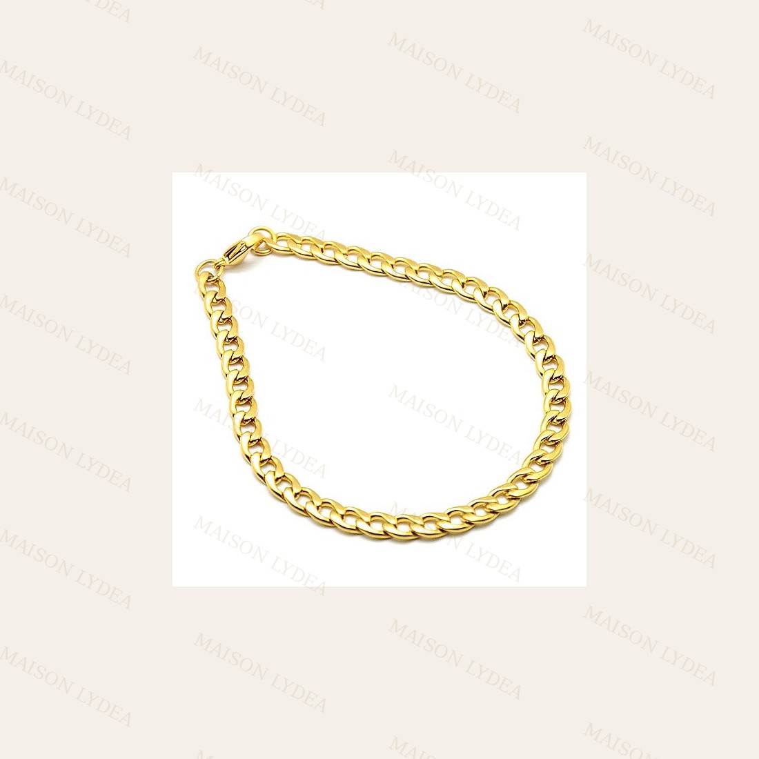 Bracelet Femme Maille Gourmette or