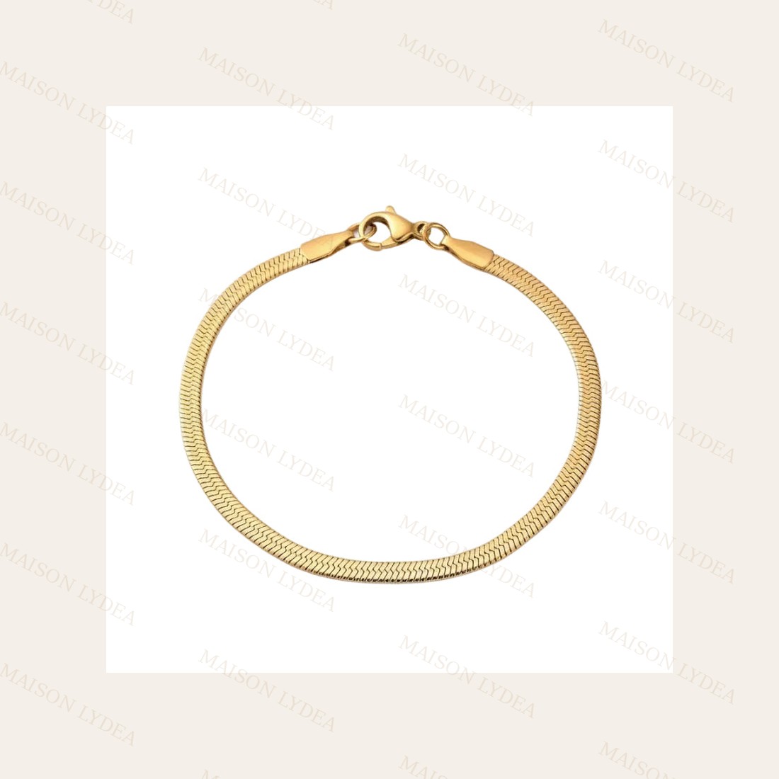 Bracelet Maille Serpent Doré or 18K