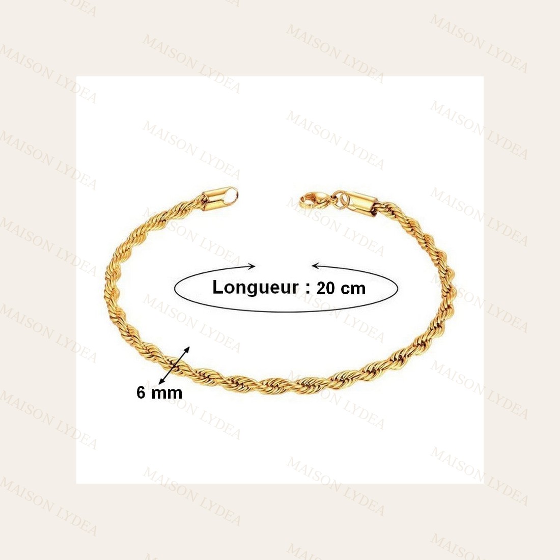 Bracelet Mailles Torsadées 20