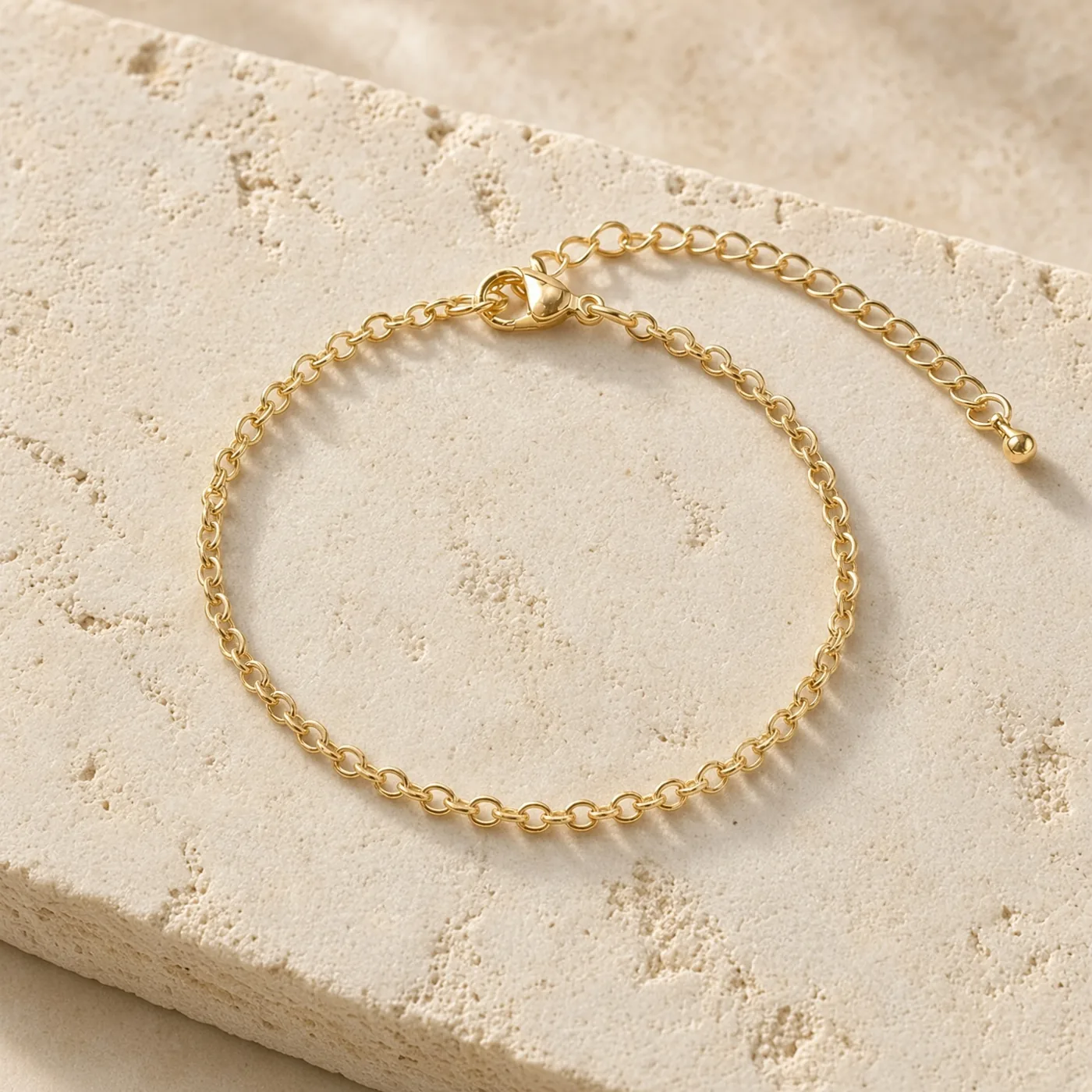 Bracelet Souple Maille Forçat avec Rallonge