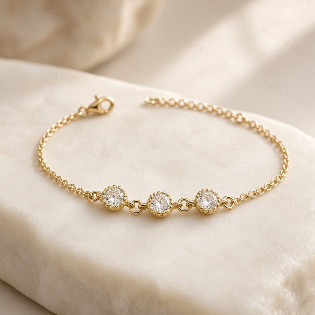 Bracelet Trio de Diamant CZ