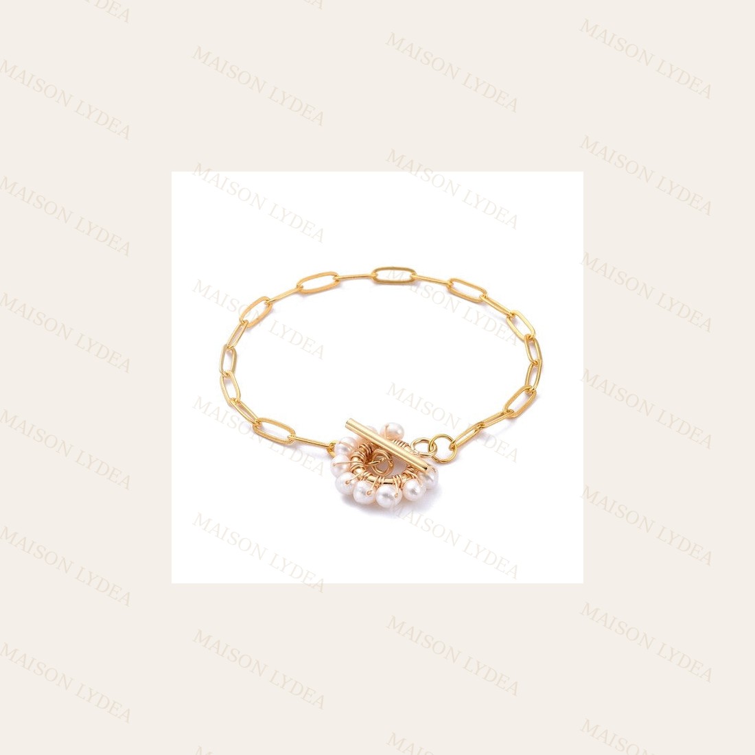 Bracelet Trombone et Pierre de Culture D'eau
