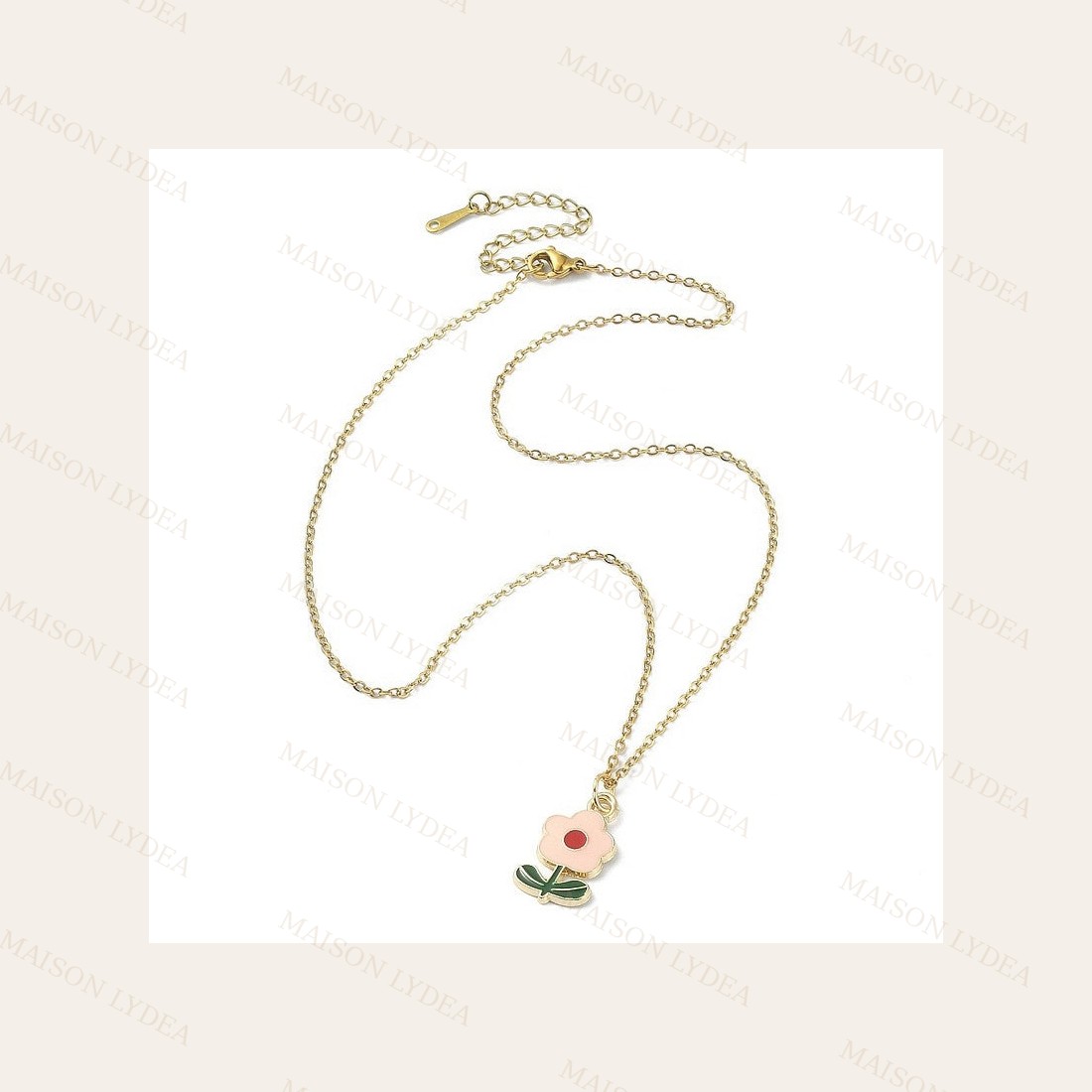 Collier Fleur Rose