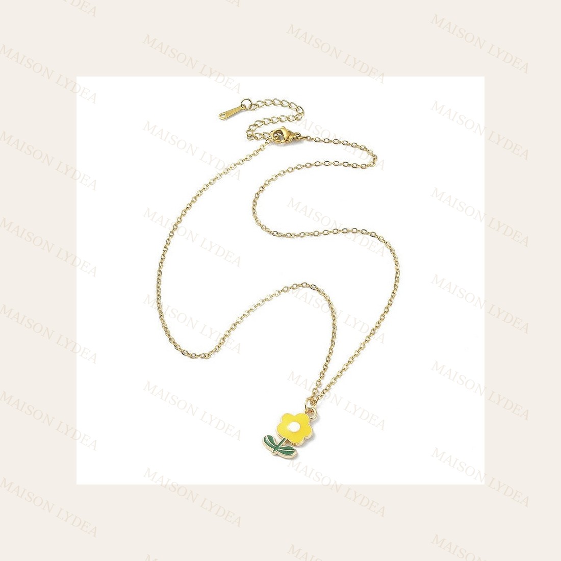 Collier Fleur Jaune