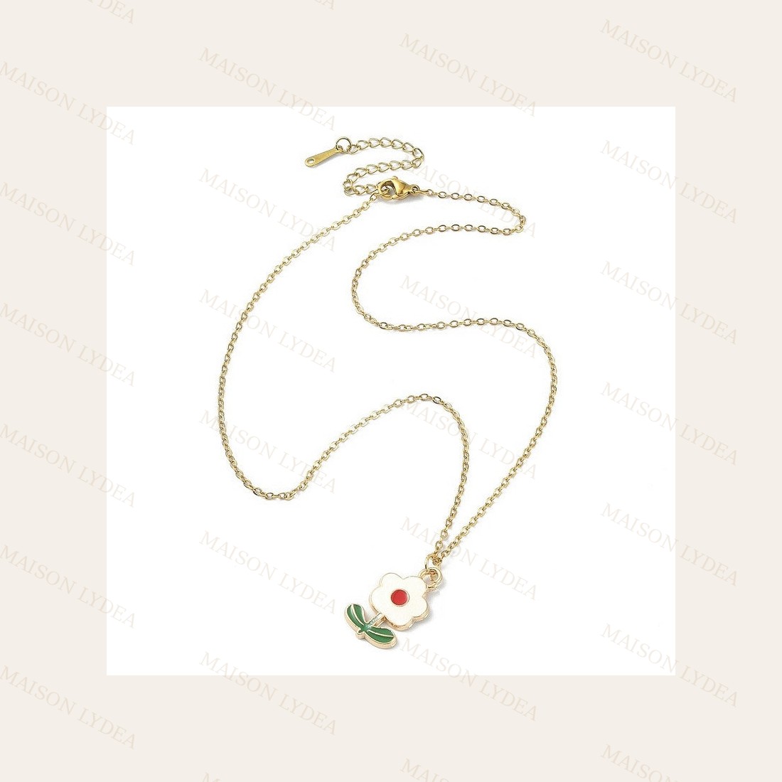 Collier Fleur Blanche