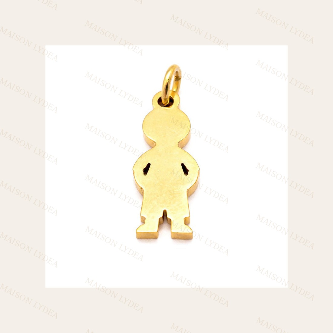 Collier Pendentif breloque doré à personnaliser