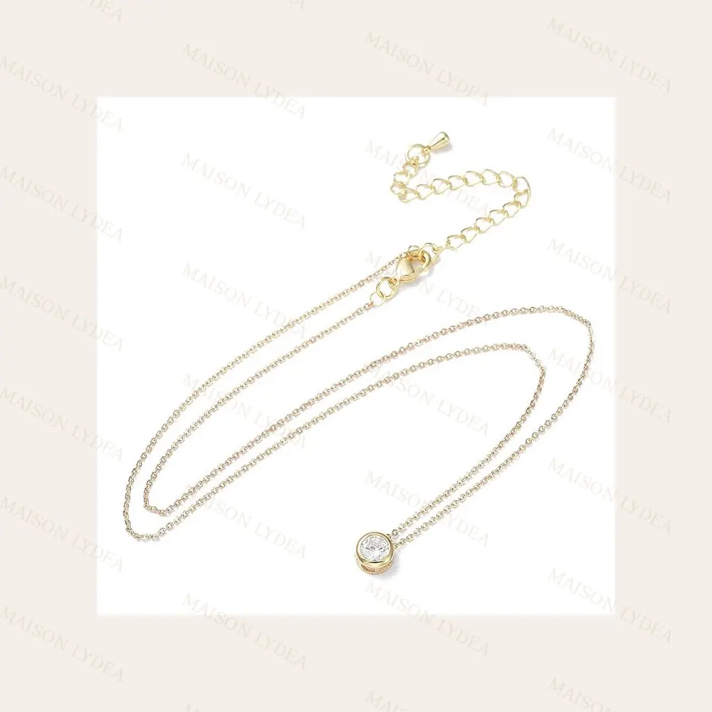 Collier Solitaire Diamant CZ