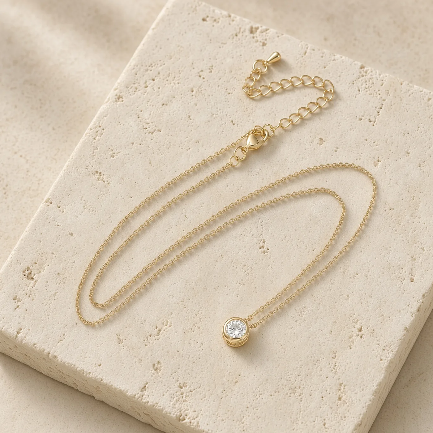 Collier Solitaire Diamant CZ