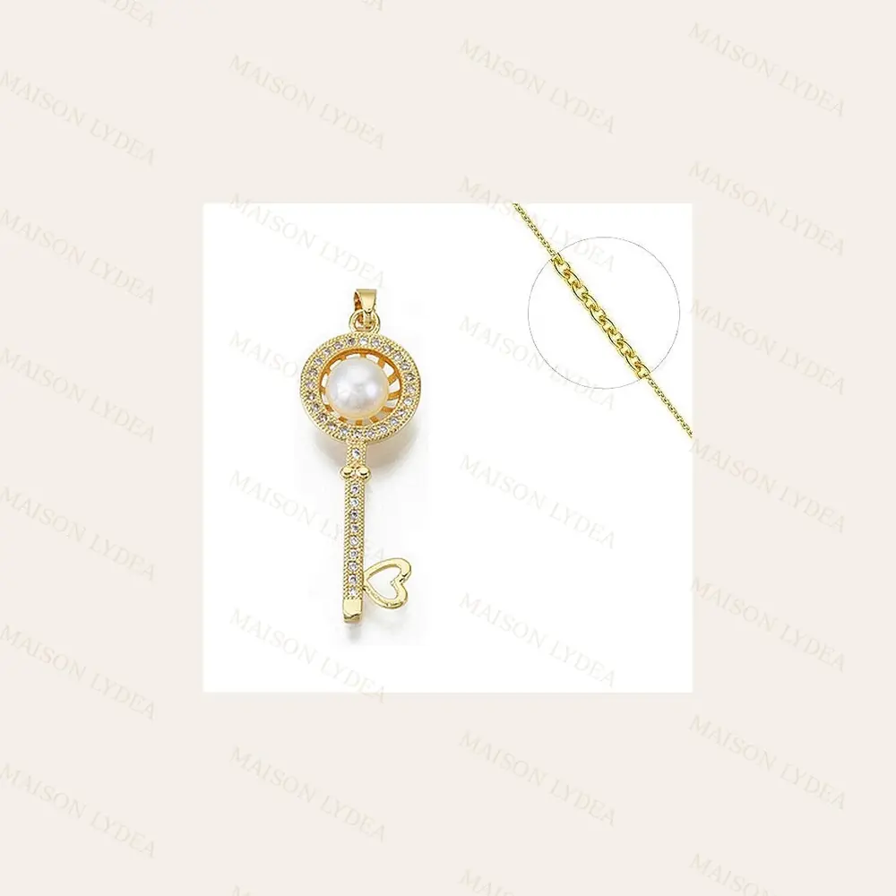 Collier Zircon Cubique Perle D'eau Douce
