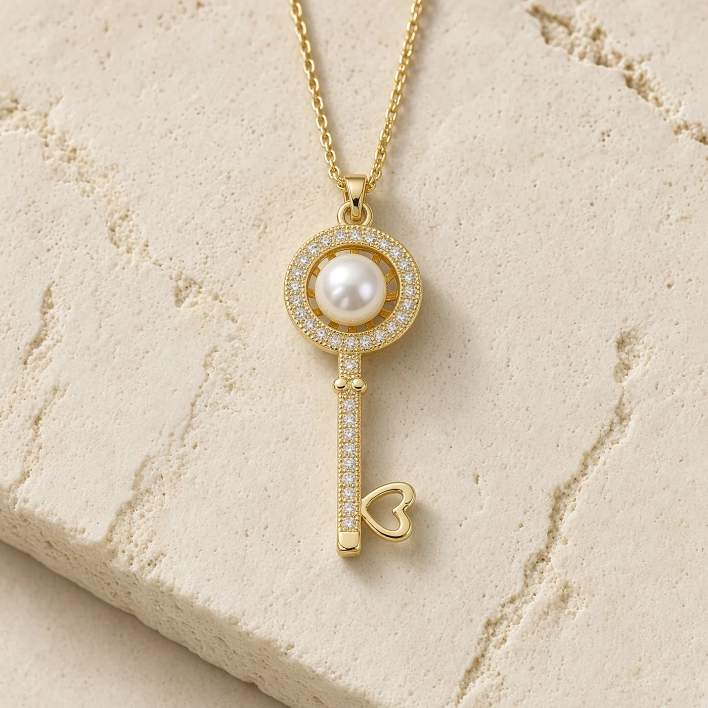 Collier Zircon Cubique Perle D'eau Douce