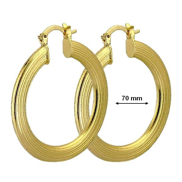 Créoles Boucles d'oreilles - Couleur Or -