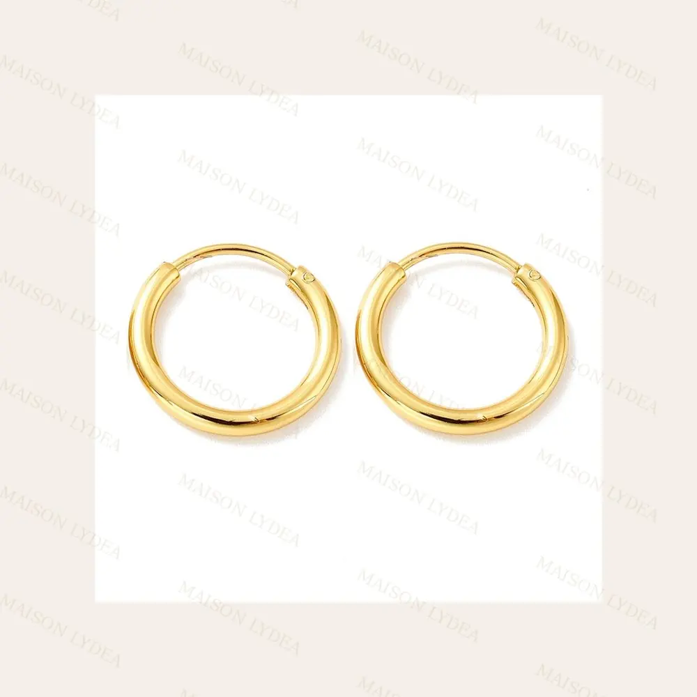 Boucles D'oreilles en Créoles or
