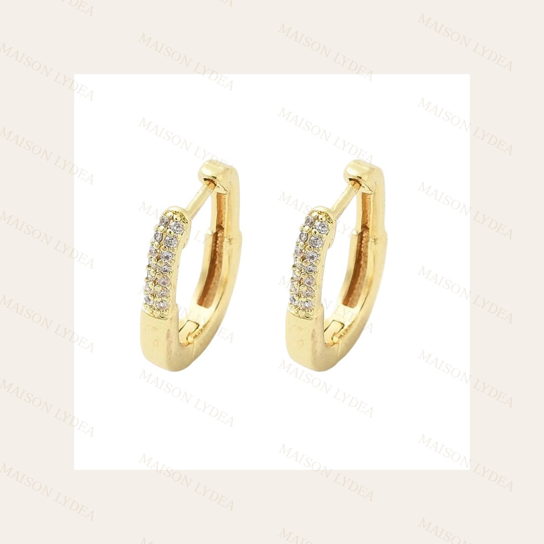 Boucles D'oreilles Créoles Ovales Dorées 3