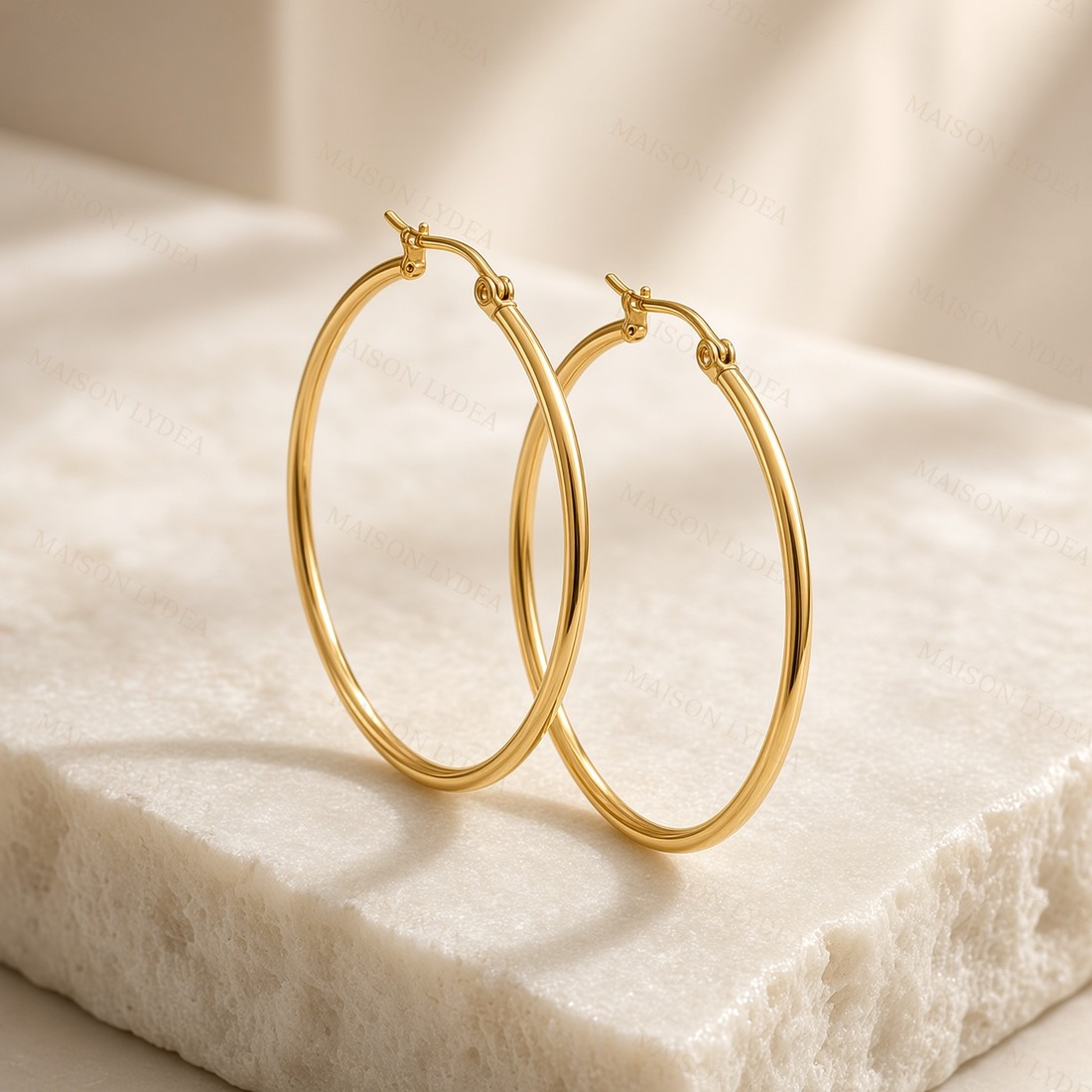 Boucles D'oreilles Femme en Créoles Argentées