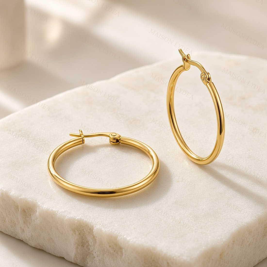 Boucles D'oreilles Femme Créoles en Argenté