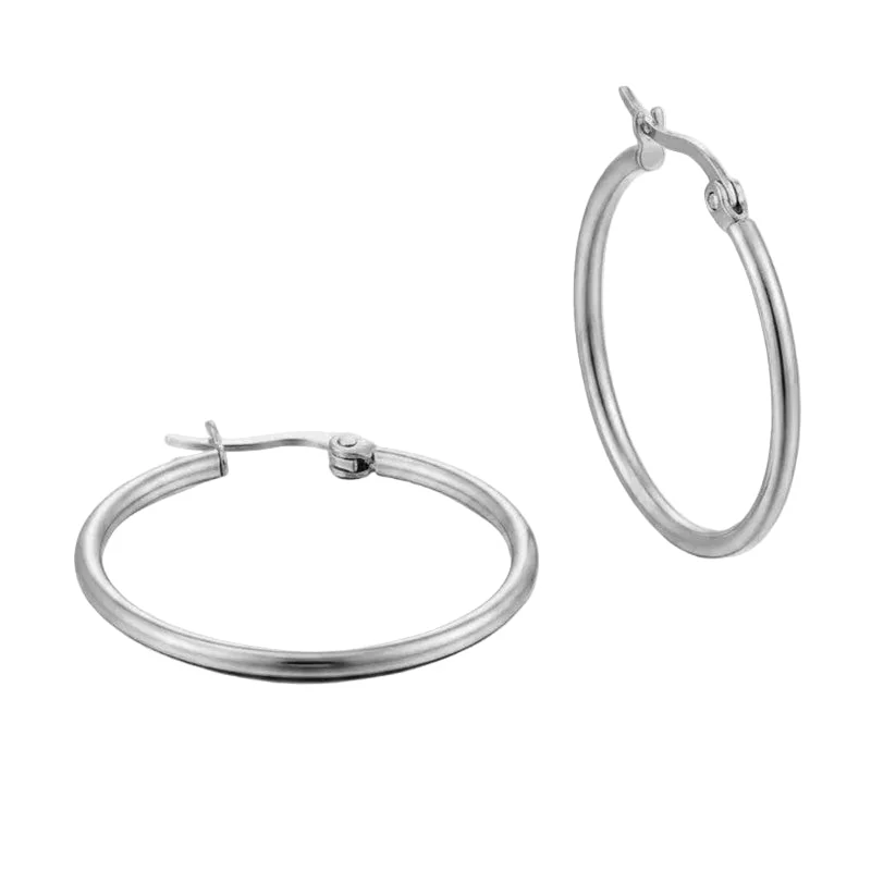 Boucles D'oreilles Femme Créoles en Argenté