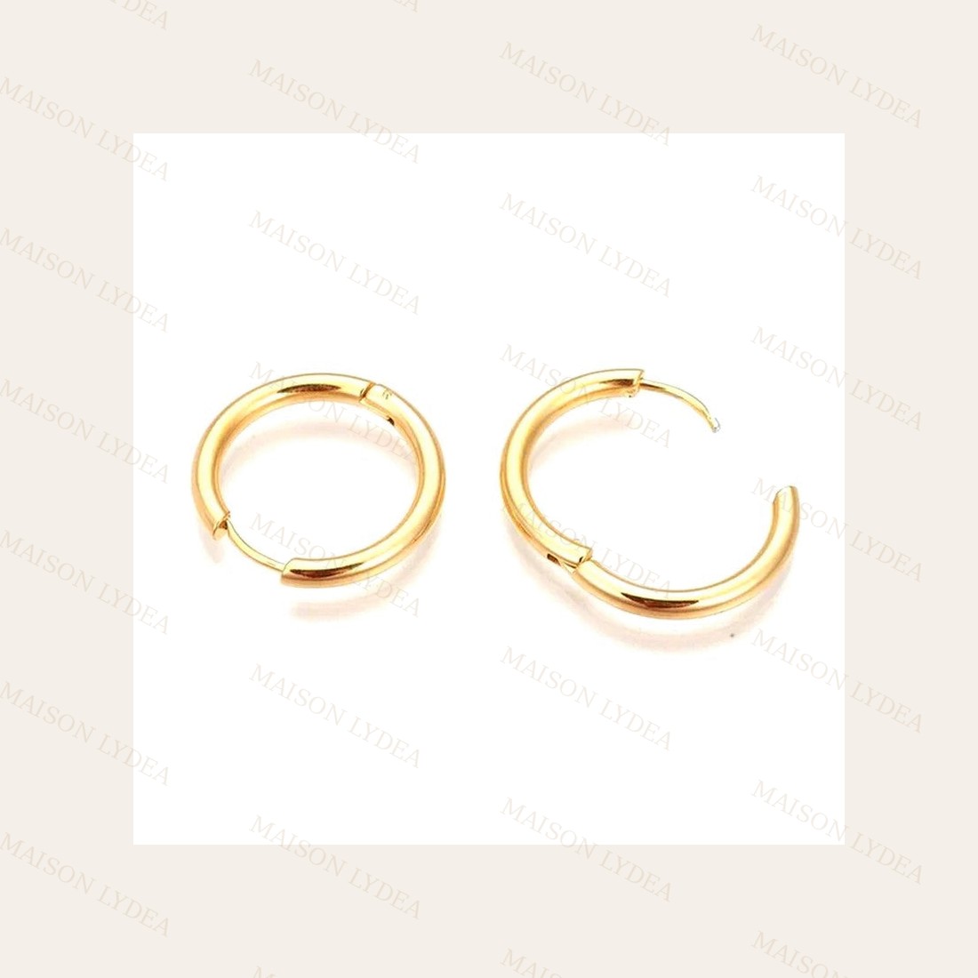 Boucles D'oreilles Femme Créoles en Doré
