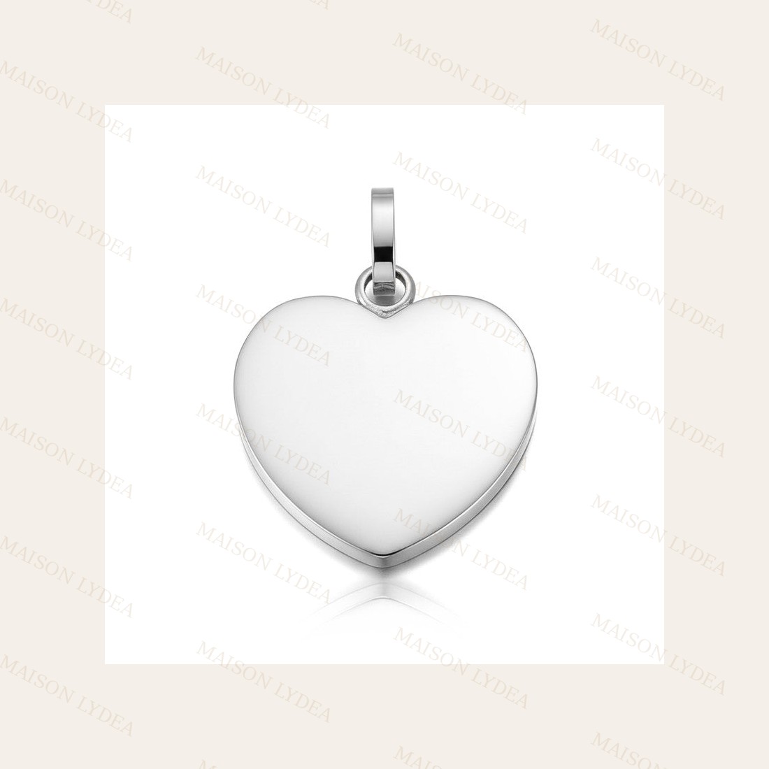 Pendentif À Personnaliser Cœur Argenté