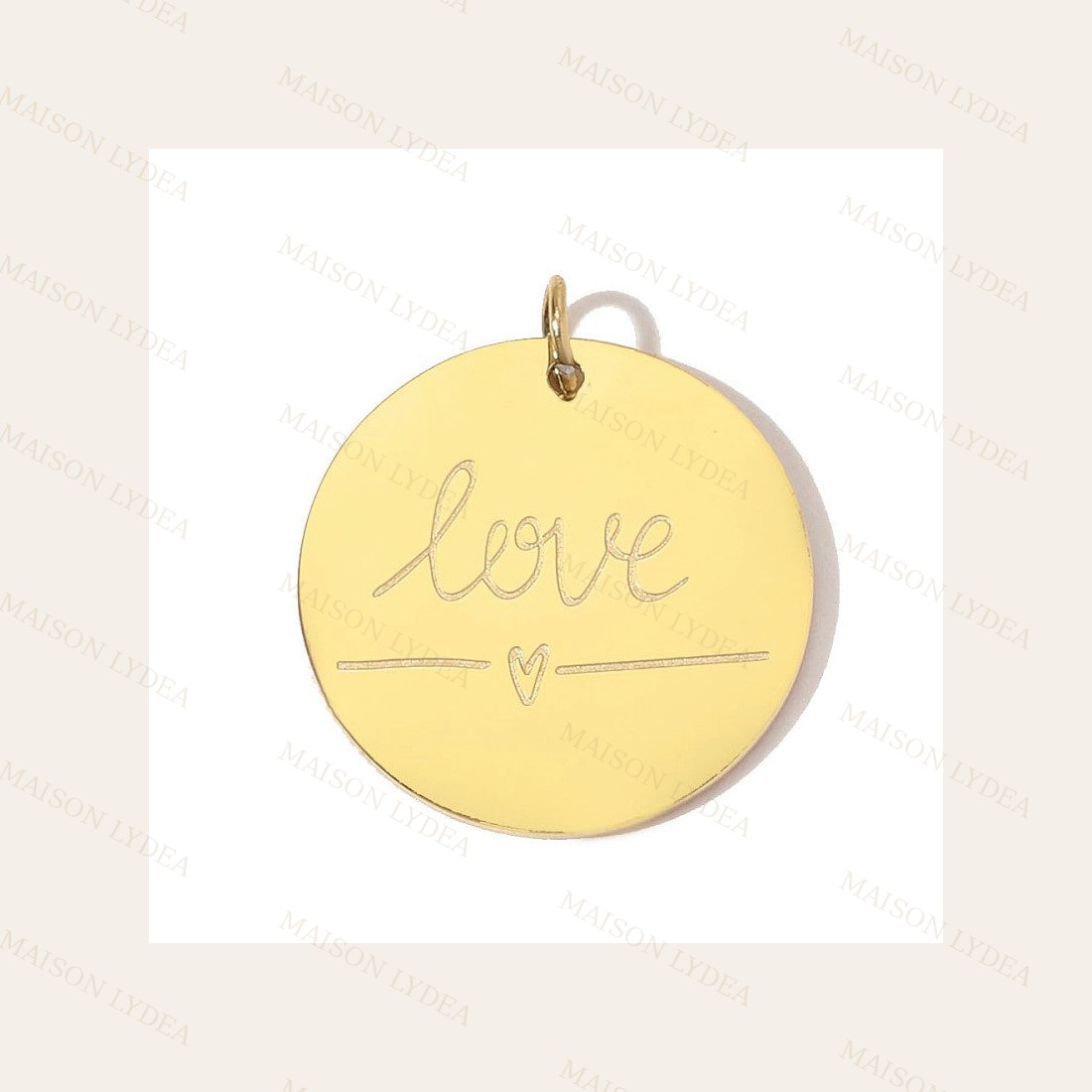 Pendentif Médaille À Personnaliser Love Cœur
