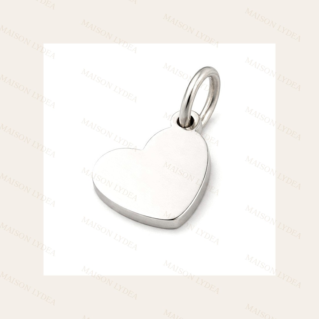 Pendentif À Personnaliser Petit Cœur Argenté