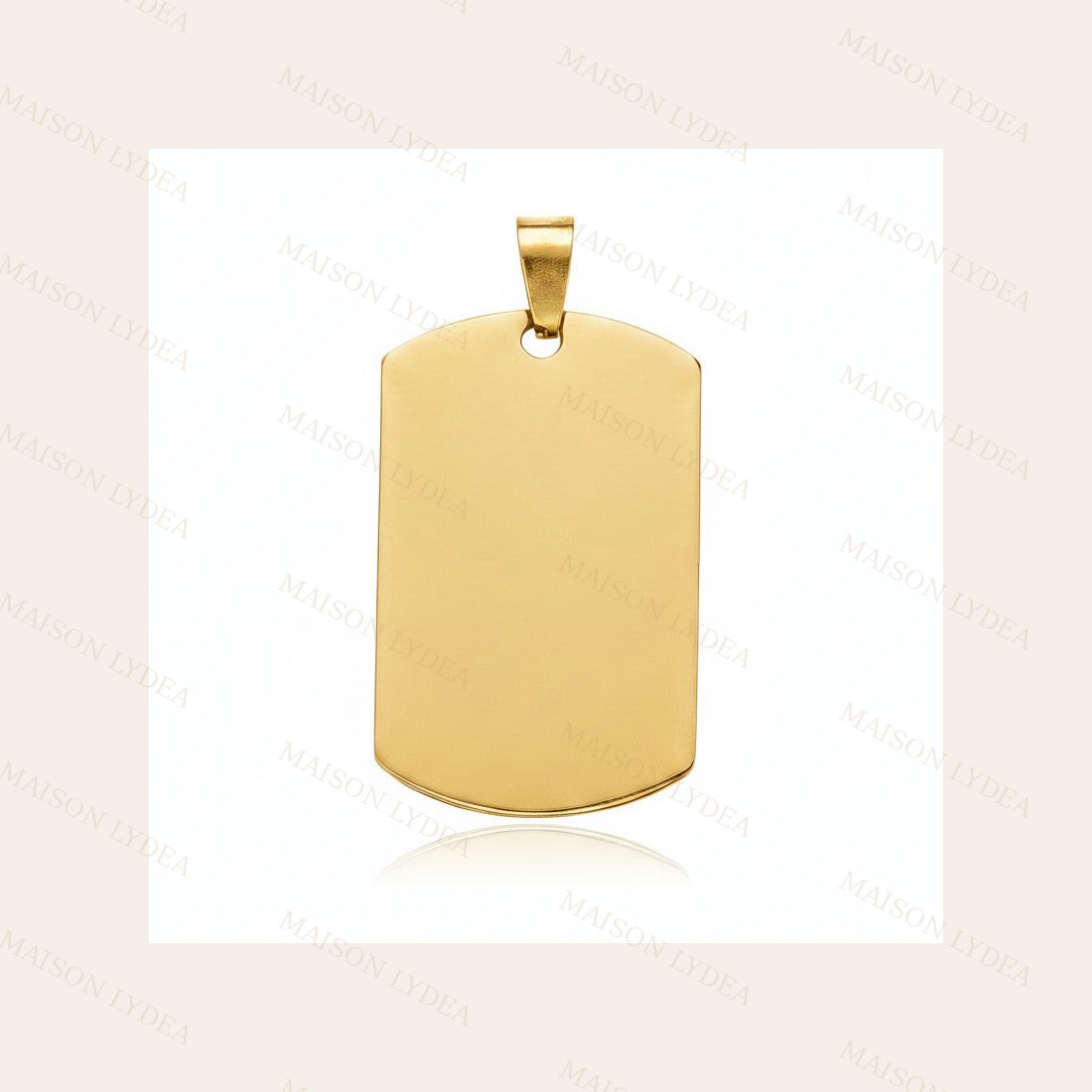 Pendentif À Personnaliser Plaque Militaire or
