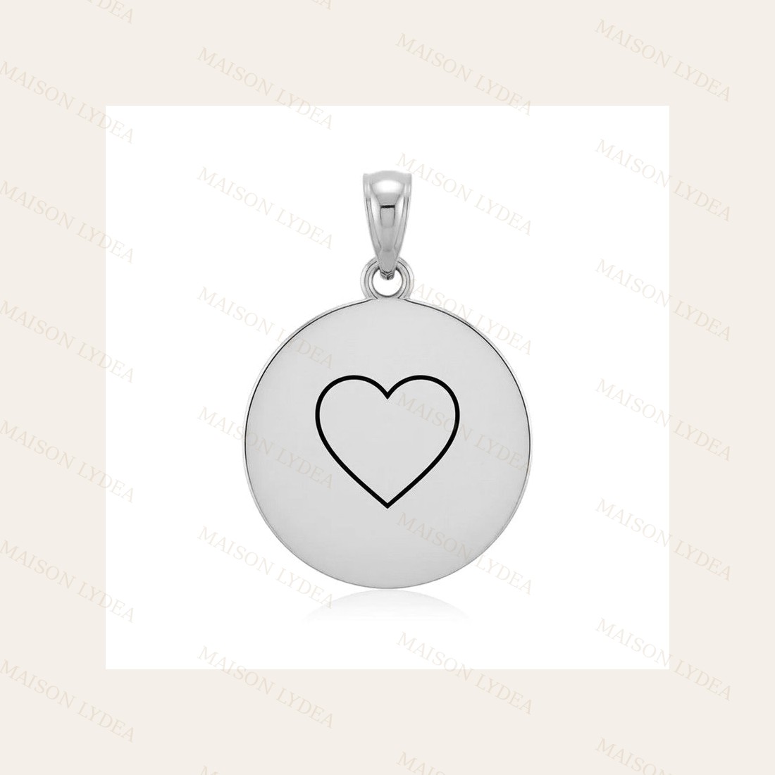 Pendentif À Personnaliser Rond Argenté Thème