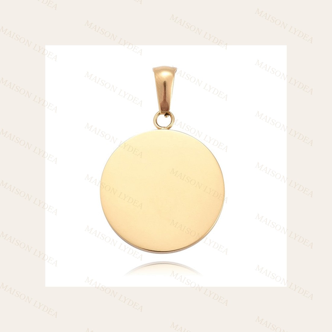 Pendentif À Personnaliser Rond Doré ou Argenté