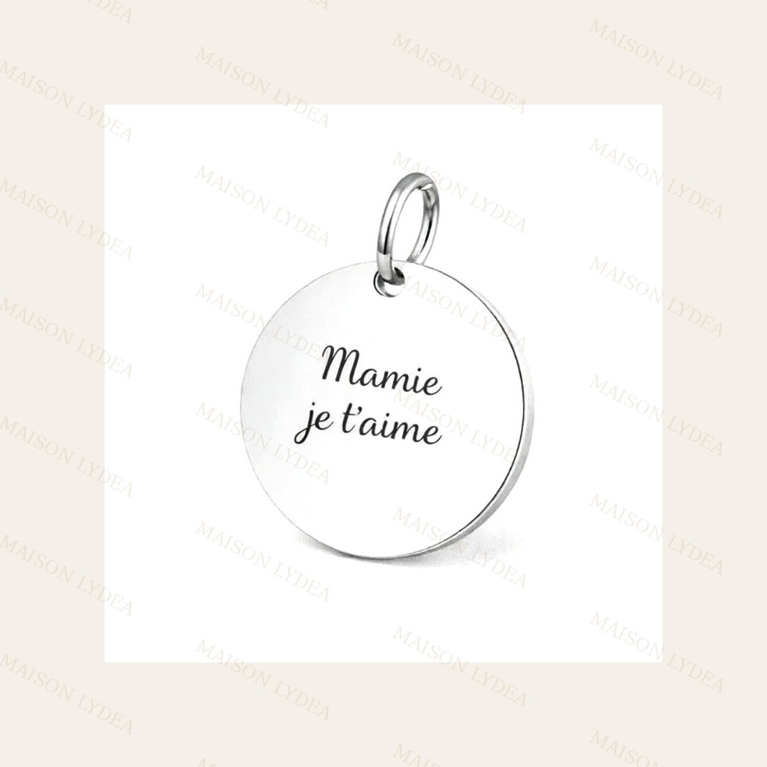 Pendentif À Personnaliser Rond Thème Mamie Je